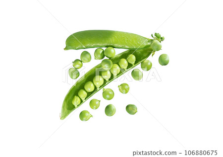 Green peas on a white Green peas on a white 106880675