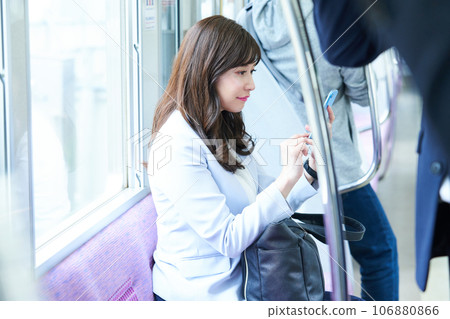 Cooperation for shooting women on a train "Keio Electric Railway Co., Ltd." Cooperation for shooting women on a train "Keio Electric Railway Co., Ltd." 106880866
