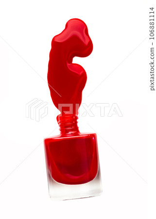 Red nail polish bottle Red nail polish bottle 106881114
