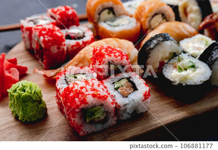 Colorful sushi maki set Colorful sushi maki set 106881177