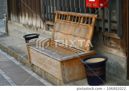 廣島縣竹原古街的竹工藝品（椅子） 106882022