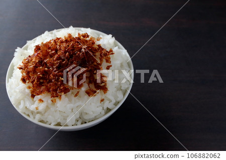 碗裡的米飯和自製的岡卡香松 碗裡的米飯和自製的岡卡香松 106882062