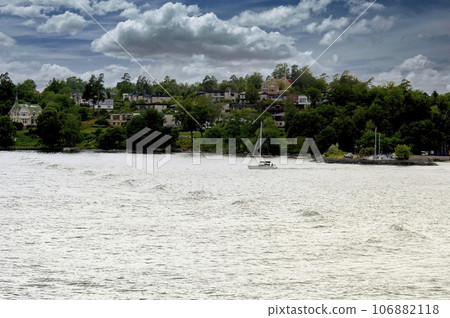 Sailing Yacht in Stockholm Archipelago on the Baltic Sea - Sweden 106882118