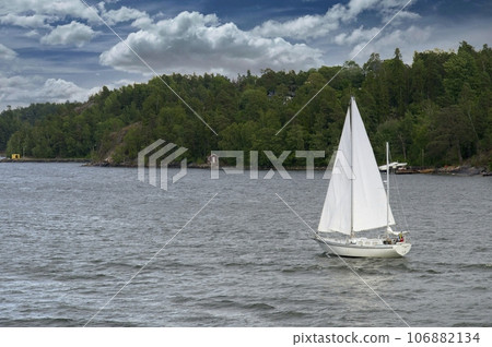 Sailing Yacht in Stockholm Archipelago on the Baltic Sea - Sweden Sailing Yacht in Stockholm Archipelago on the Baltic Sea - Sweden 106882134