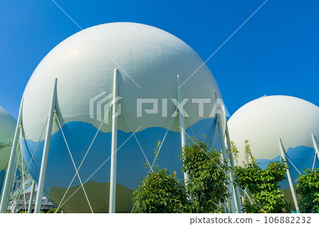 大阪市西區大阪巨蛋旁邊的Osaka Gas儲氣罐 106882232