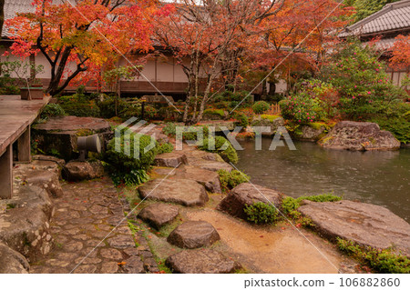 Photographing the autumn leaves of Baeksaiji, one of the three mountains of Koto, Shiga Prefecture 106882860
