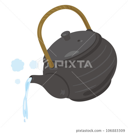 Pour hot water into the teapot Pour hot water into the teapot 106883309