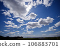 white clouds in the bright blue sky 106883701