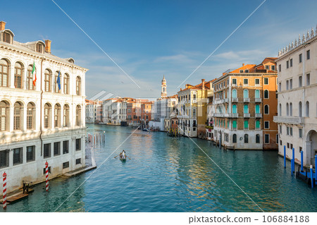 The Grand Canal in Venice at a beautiful sunny morning, Italy. The Grand Canal in Venice at a beautiful sunny morning, Italy. 106884188