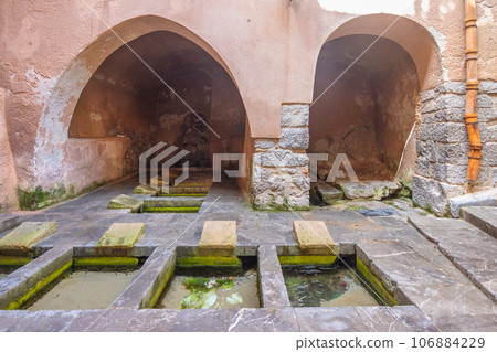 Medieval washhouse in Cefalu. Medieval washhouse in Cefalu. 106884229