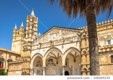 Palermo Cathedral, a major landmark and tourist attraction. 106884245