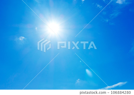 With refreshing blue sky and sun ghost 106884280
