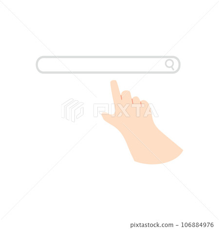 Concept of hand search icon Concept of hand search icon 106884976