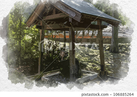 水彩風格，西沼神社，大沼神社，長頭社，鳥取縣鳥取市 106885264