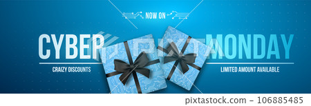 Cyber monday horizontal banner.  106885485