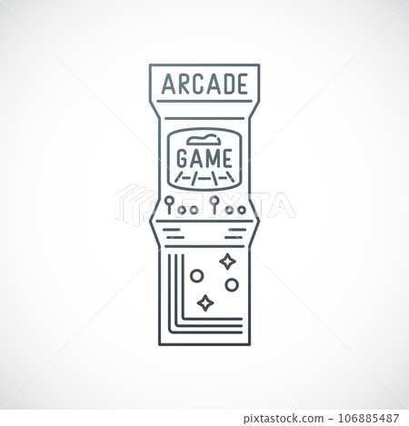 Retro video game emblem.  106885487