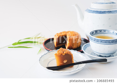 月餅和中國茶具 106885493
