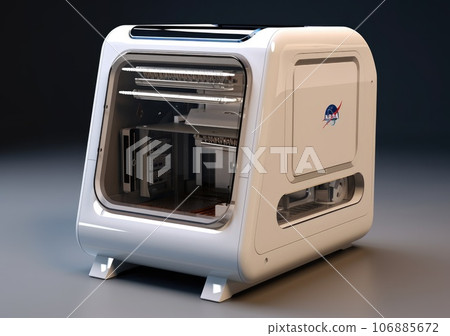 modern gaming pc case of space style, Technology PC Case of futuristics. AI Generative. 106885672