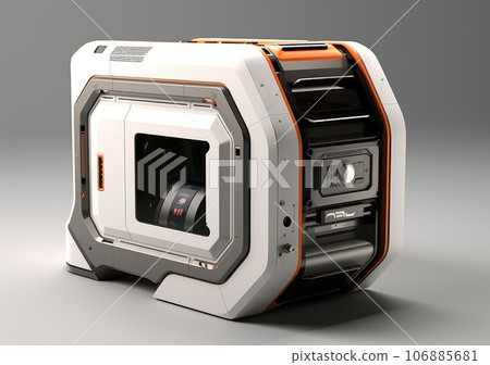 modern gaming pc case of space style, Technology PC Case of futuristics. AI Generative. 106885681
