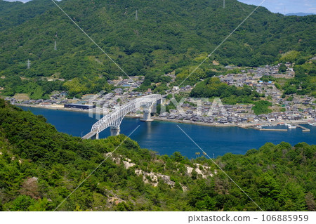 [Etajima] Hayase Ohashi Bridge seen from Mt. 106885959