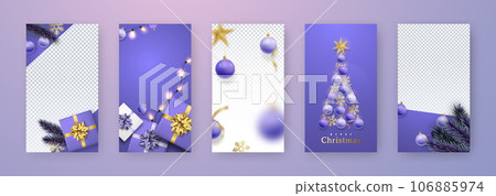 Christmas and New Year Template for social media stories. Christmas and New Year Template for social media stories. 106885974