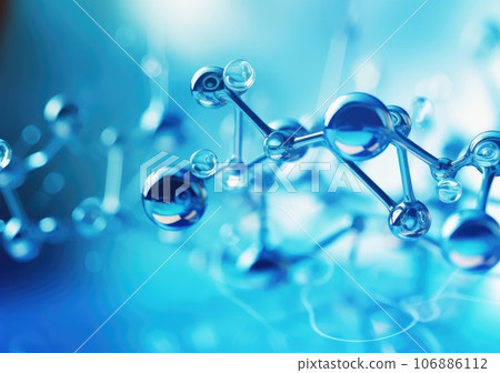 3D Molecule background with connected spherical... - Stock Illustration ...