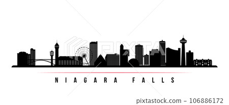 Niagara Falls skyline horizontal banner. Niagara Falls skyline horizontal banner. 106886172