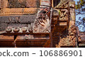 Mysterious Ancient ruins Banteay Srei temple - famous Cambodian landmark, Angkor Wat complex of temples. Siem Reap, Cambodia. 106886901