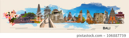 Collage of photos from Bali. Indonesia - travel background Collage of photos from Bali. Indonesia - travel background 106887739