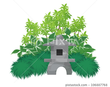 Landscape illustration with small lanterns Landscape illustration with small lanterns 106887768
