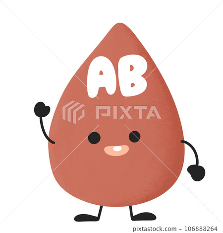 Cute happy healthy smiling blood cartoon illustration icon design. Blood type,group character concept Cute happy healthy smiling blood cartoon illustration icon design. Blood type,group character concept 106888264