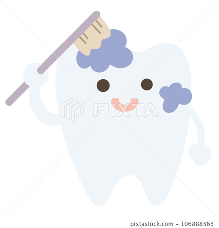 cute kawaii Teeth character with tooth brush cute kawaii Teeth character with tooth brush 106888363