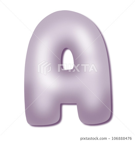 3d bubble alphabet birthday pastel purple 106888476