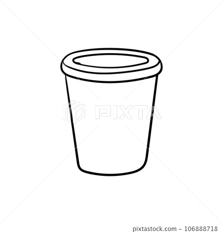 Drinking cup package line modern design 106888718