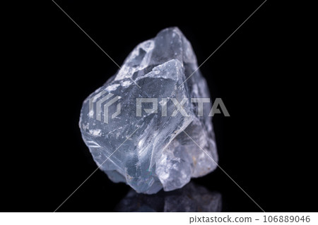 Macro mineral stone angelite on black background 106889046