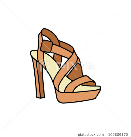 Fashion heels female illustration design 106889170