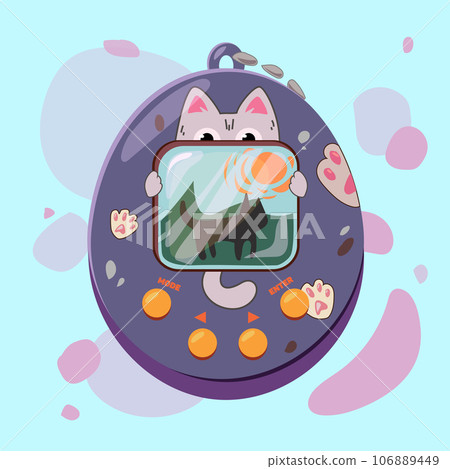 Purple tamagotchi game from 90s 106889449
