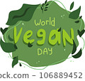 Postcard for world vegan day 106889452