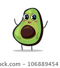 Illustration of cute avocado character 106889454