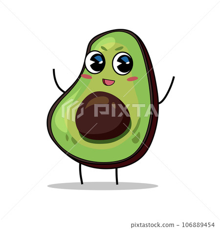 Illustration of cute avocado character 106889454