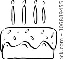 Simple icon of cake 106889455
