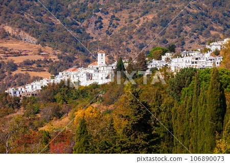 Capileira village aerial panoramic view, Spain Capileira village aerial panoramic view, Spain 106890073