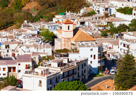 Pampaneira village aerial panoramic view in Spain Pampaneira village aerial panoramic view in Spain 106890078