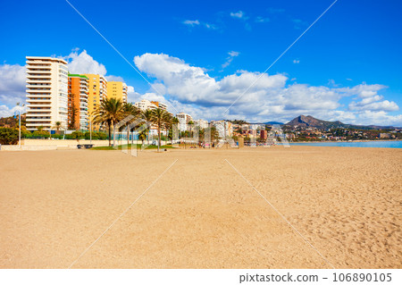 Main city beach in Malaga city, Spain Main city beach in Malaga city, Spain 106890105