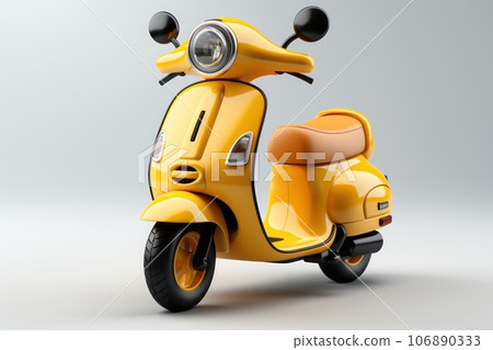 Tiny cute isometric scooter emoji, soft lighting, soft pastel colors white background. Generative AI Tiny cute isometric scooter emoji, soft lighting, soft pastel colors white background. Generative AI 106890333