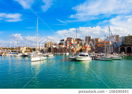 Port in Heraklion city, Crete island, Greece Port in Heraklion city, Crete island, Greece 106890891