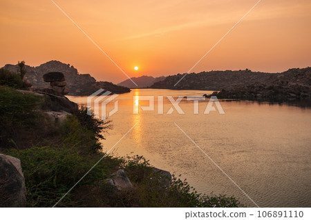 Mountain with boulders in Hampi Mountain with boulders in Hampi 106891110