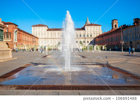 Castle Square in Turin, Italy 106891488