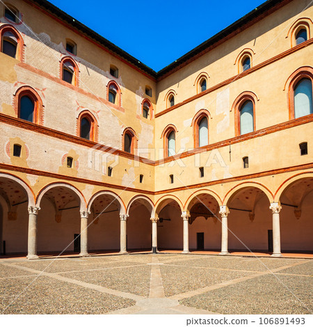Sforza Castle in Milan, Italy Sforza Castle in Milan, Italy 106891493