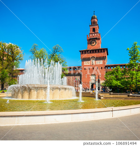 Sforza Castle in Milan, Italy Sforza Castle in Milan, Italy 106891494